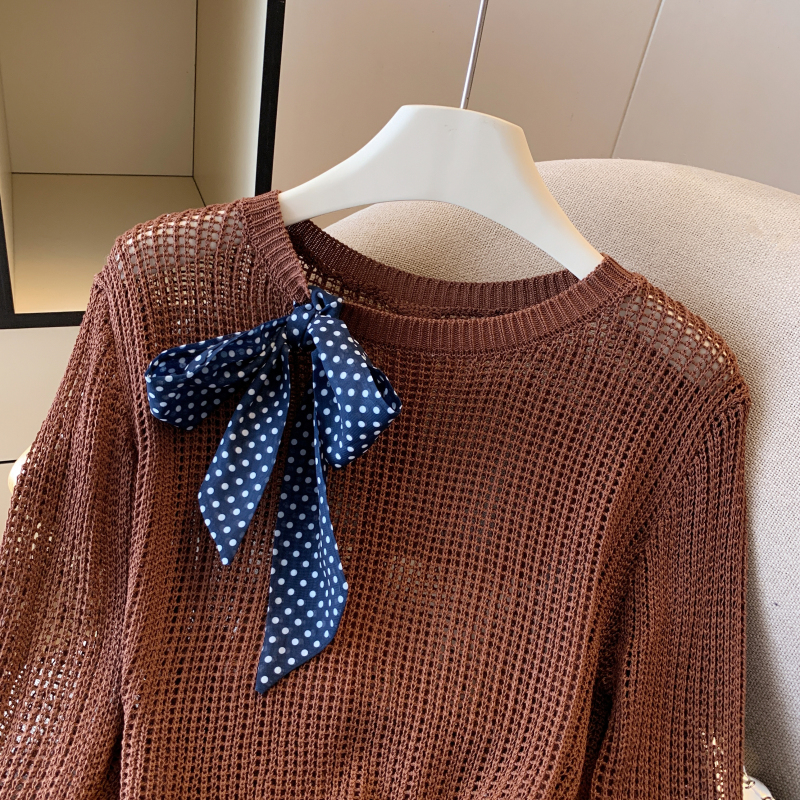 Summer loose long sleeve scarves lazy thin smock for women