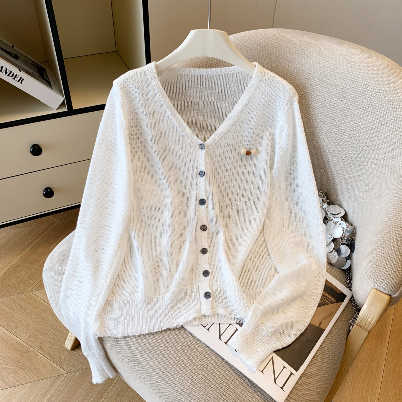 Unique autumn sweater pure knitted shawl for women