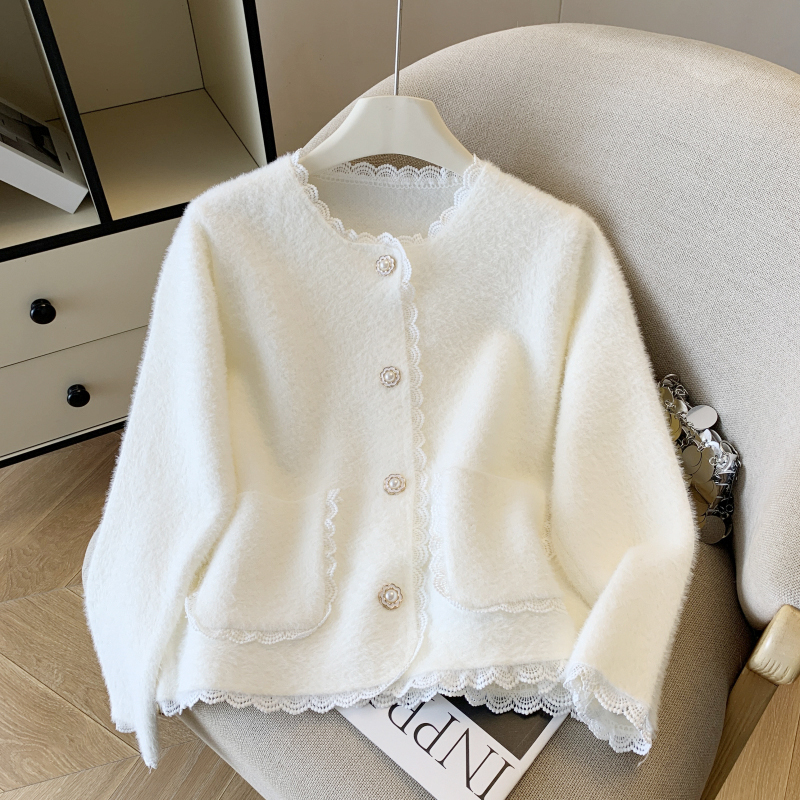 Chanelstyle cardigan pure tops for women