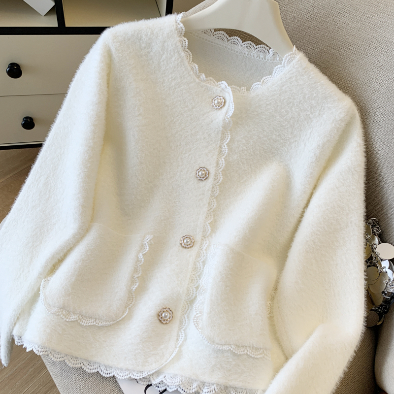 Chanelstyle cardigan pure tops for women