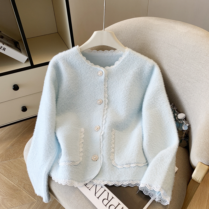 Chanelstyle cardigan pure tops for women