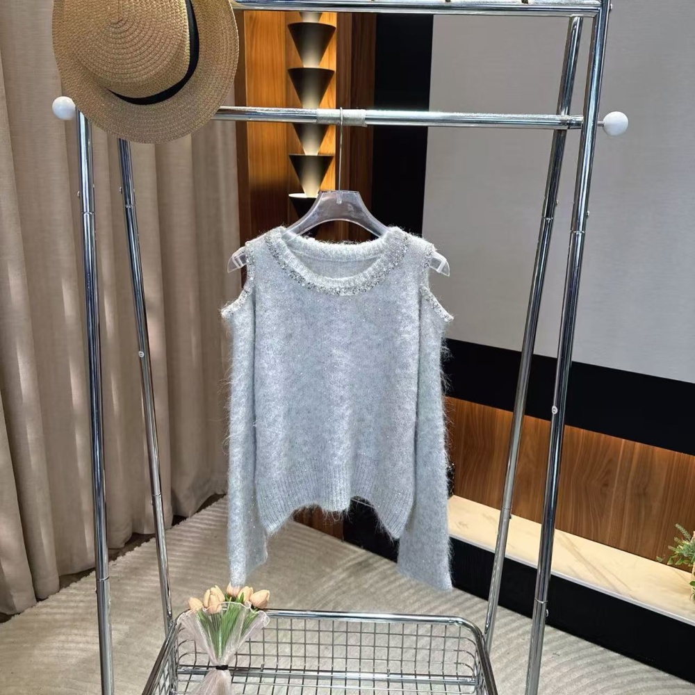 Chanelstyle knitted tops long sleeve sweater for women