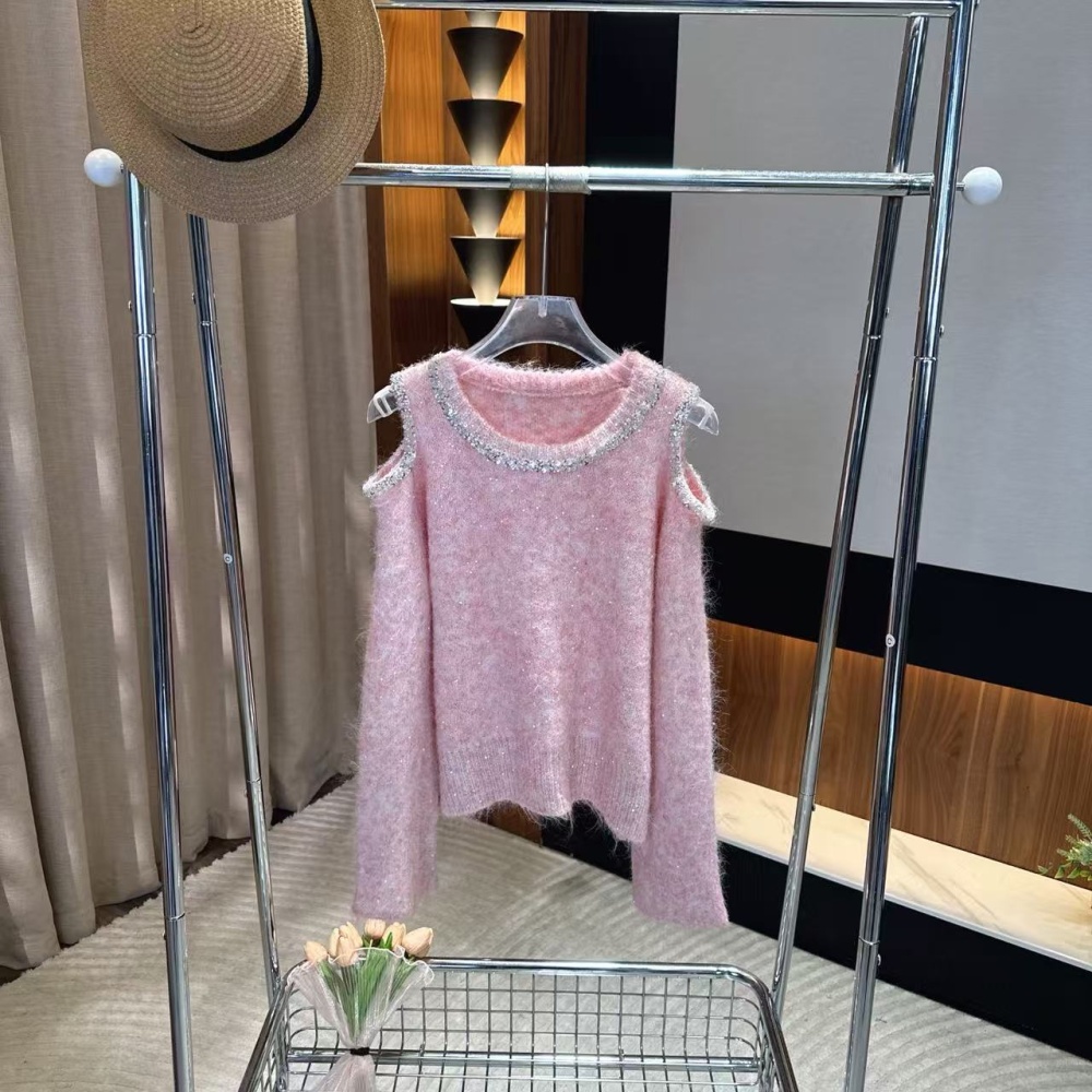 Chanelstyle knitted tops long sleeve sweater for women