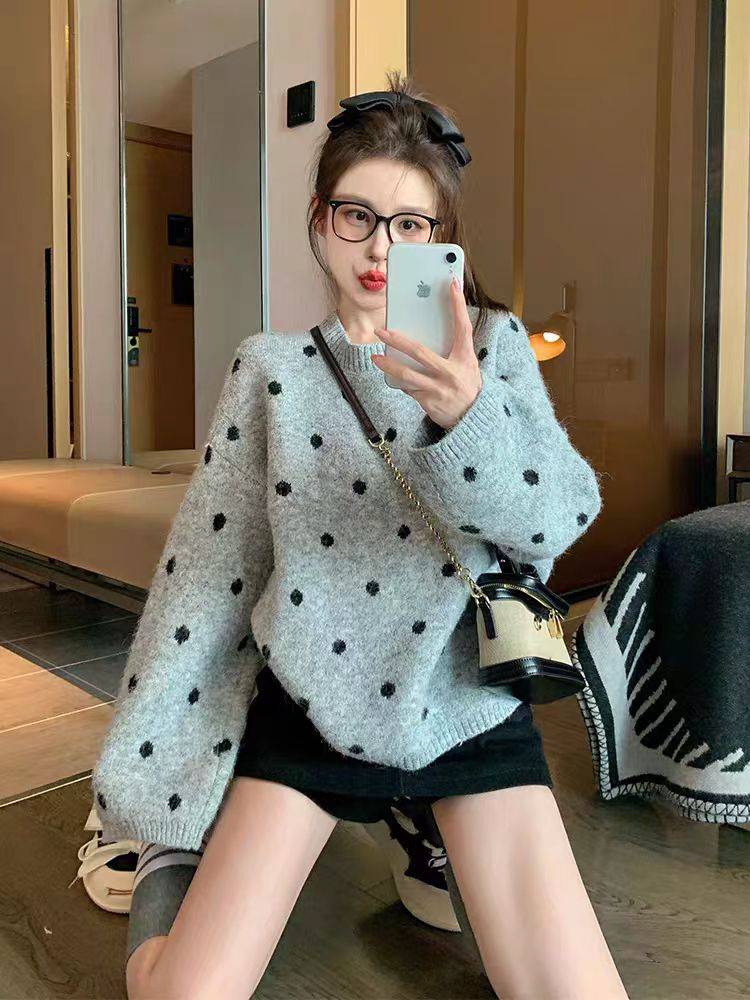 Casual pullover thick lazy loose sweater for women