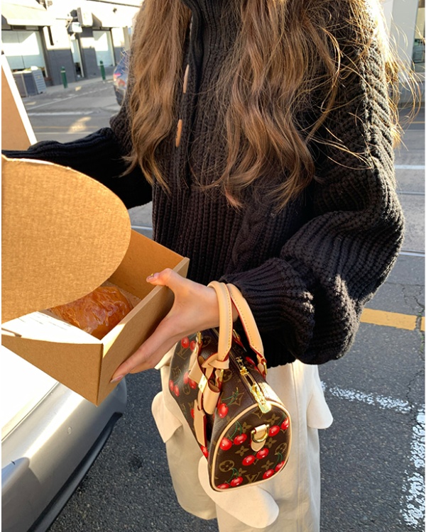 Pullover twist tops buckle sweater for women