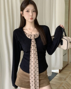 Autumn and winter streamer tops enticement bottoming shirt