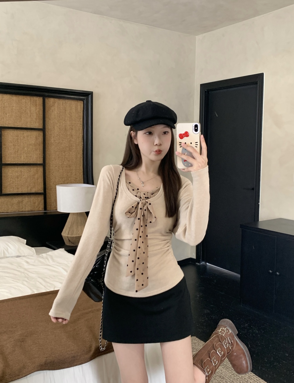 Autumn and winter streamer tops enticement bottoming shirt