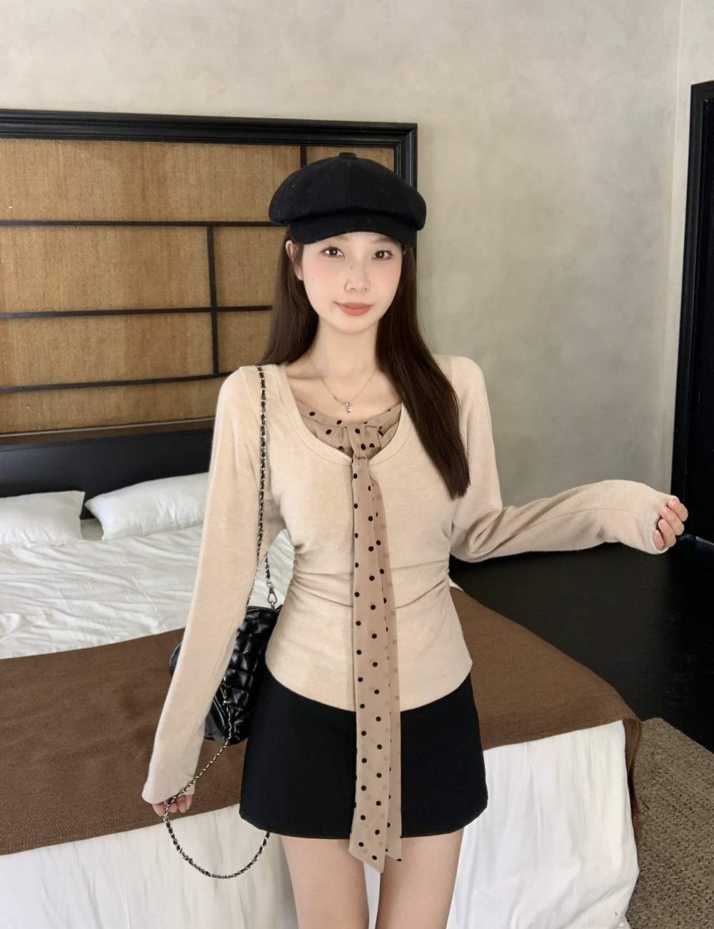 Autumn and winter streamer tops enticement bottoming shirt