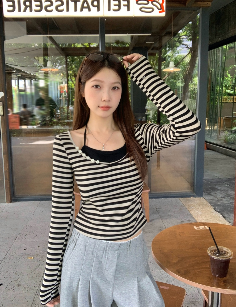 Halter T-shirt slim bottoming shirt