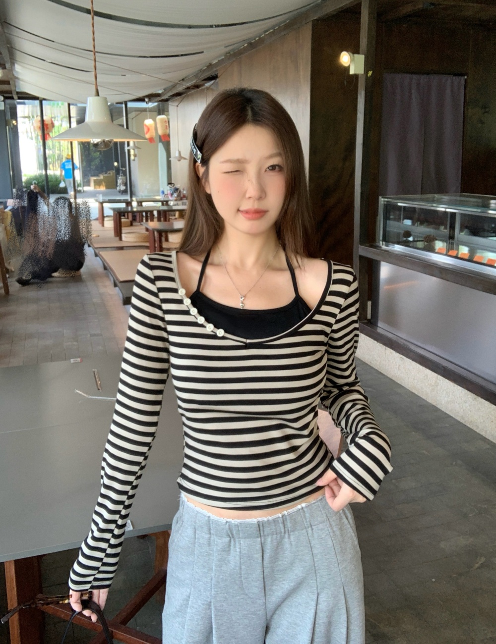 Halter T-shirt slim bottoming shirt
