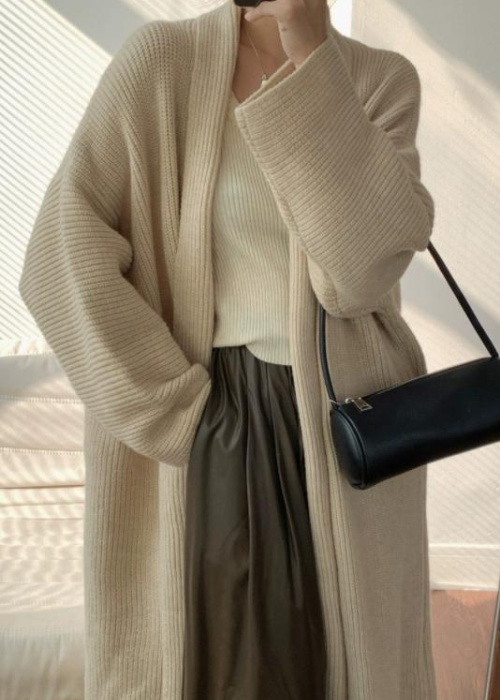 Long knitted cardigan autumn and winter sweater for women