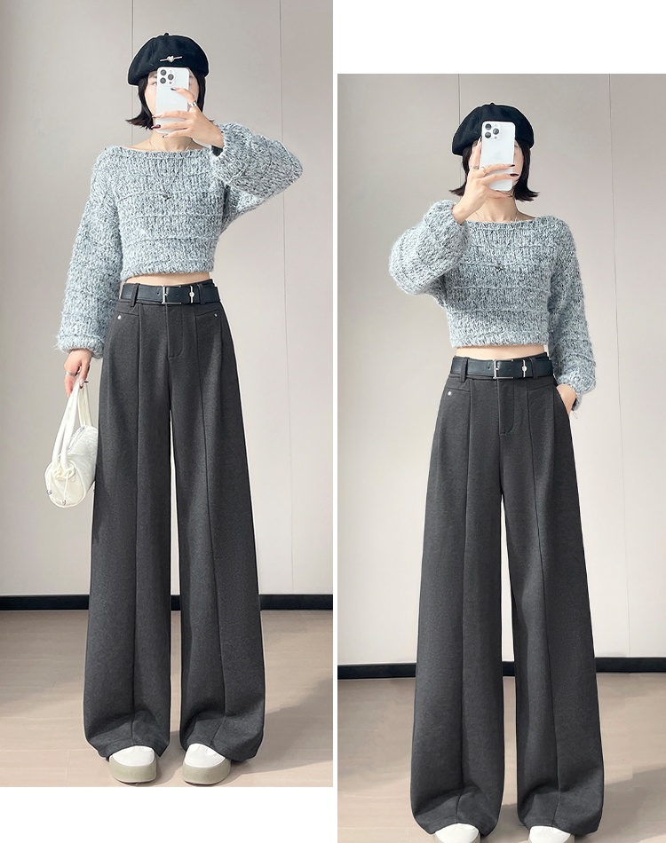 Straight business suit mopping wide leg pants for women