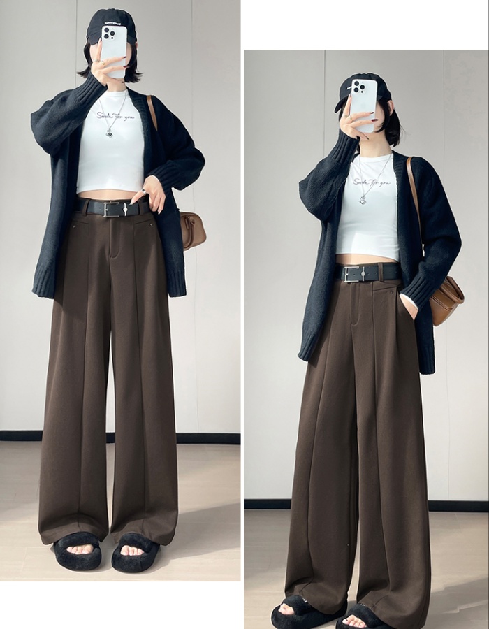 Straight business suit mopping wide leg pants for women