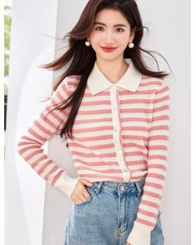 Autumn sweet tops mixed colors cardigan for women
