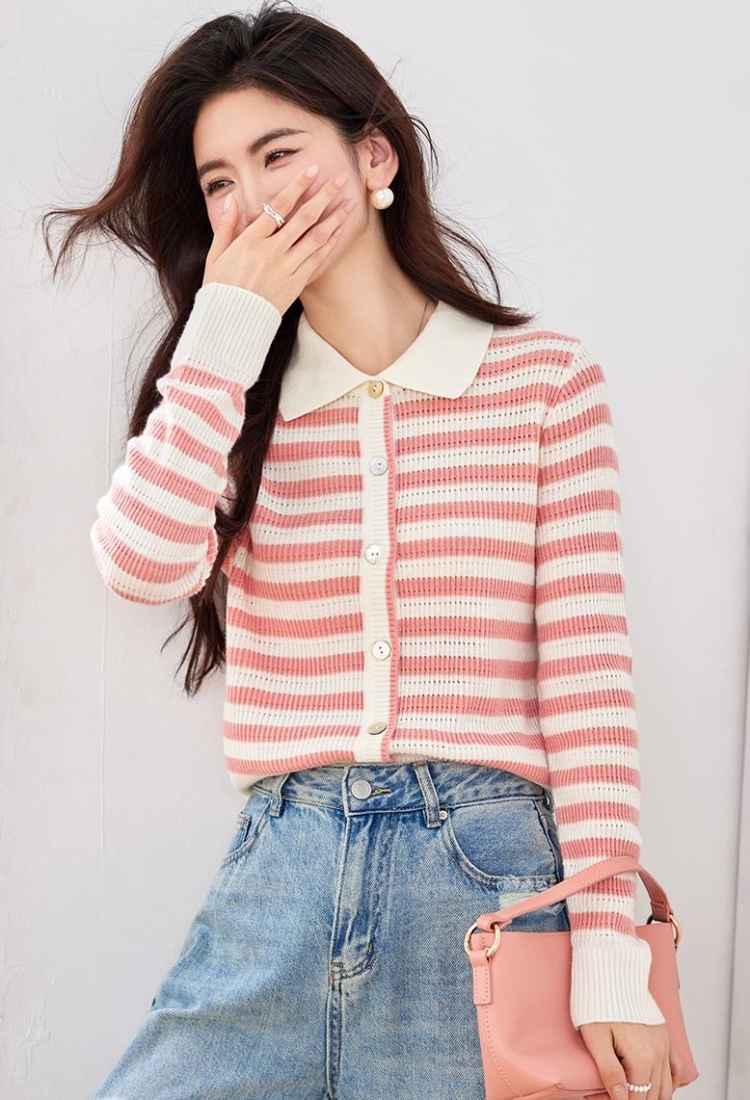Autumn sweet tops mixed colors cardigan for women