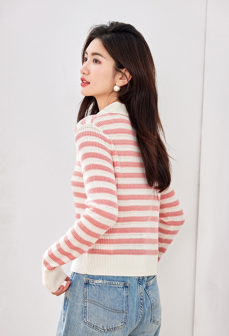Autumn sweet tops mixed colors cardigan for women
