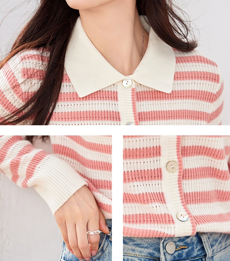 Autumn sweet tops mixed colors cardigan for women