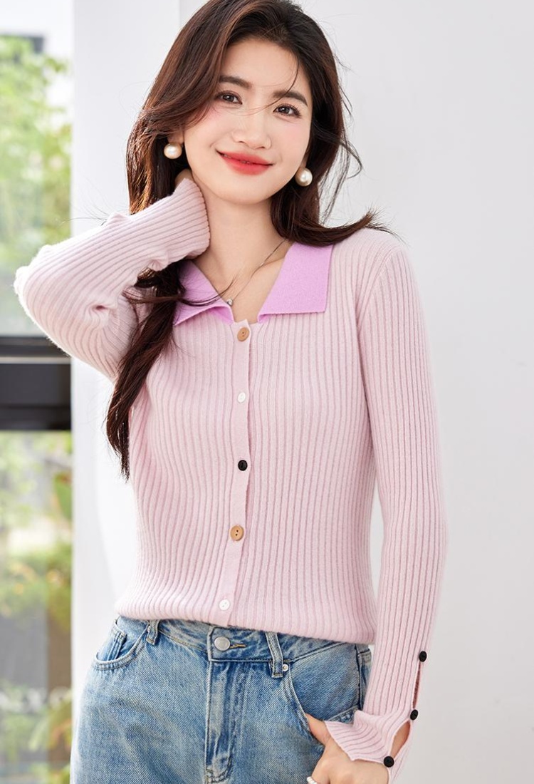 Cashmere bottoming shirt knitted cardigan for women