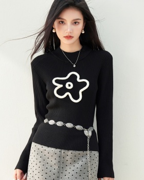 Bottoming Korean style slim long sleeve irregular sweater