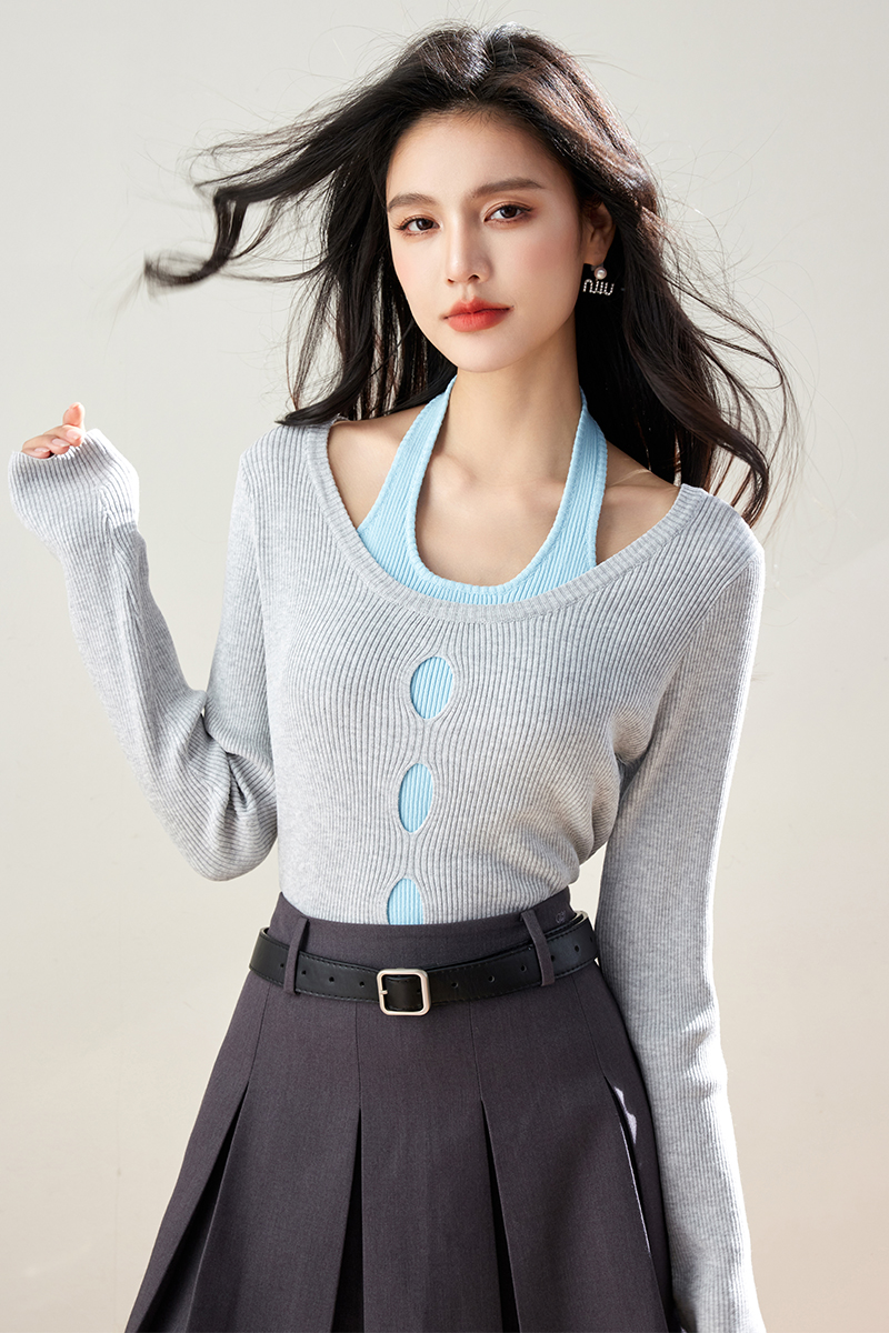 College style long sleeve tops Korean style sweater