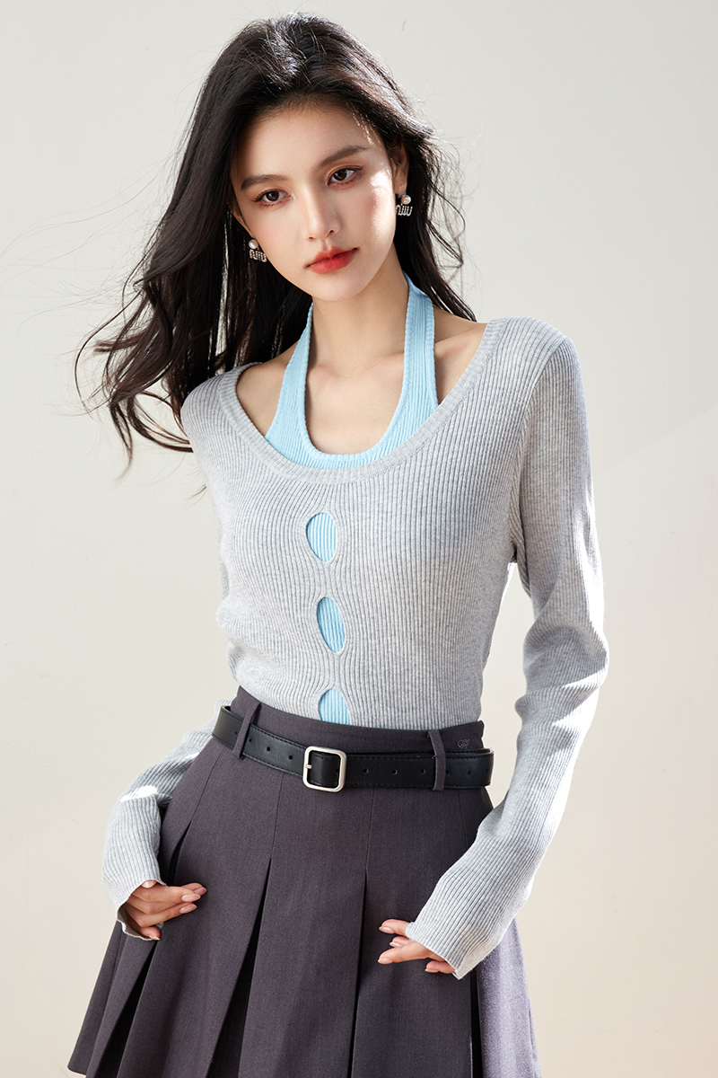 College style long sleeve tops Korean style sweater