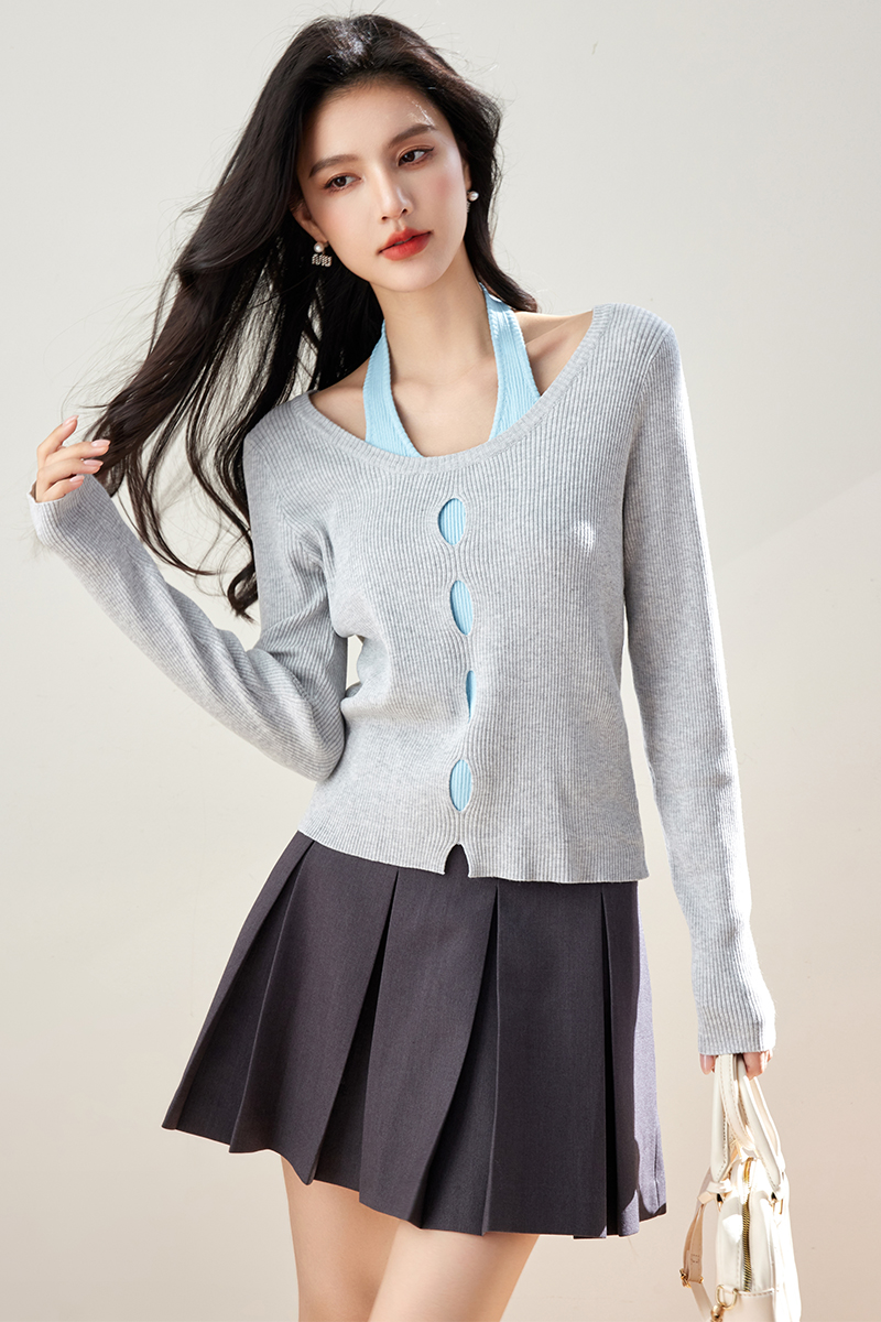 College style long sleeve tops Korean style sweater