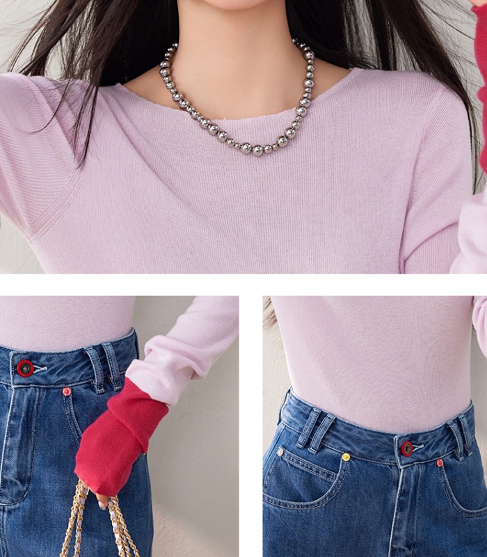 Wool inside the ride sweater autumn bottoming shirt