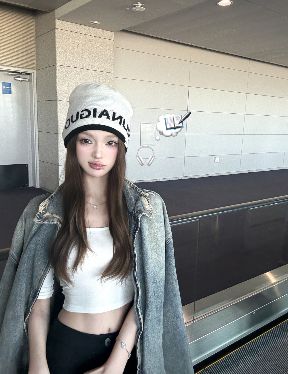 American style loose retro tops denim worn jacket
