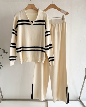 Lazy Casual loose knitted sweater a set for women