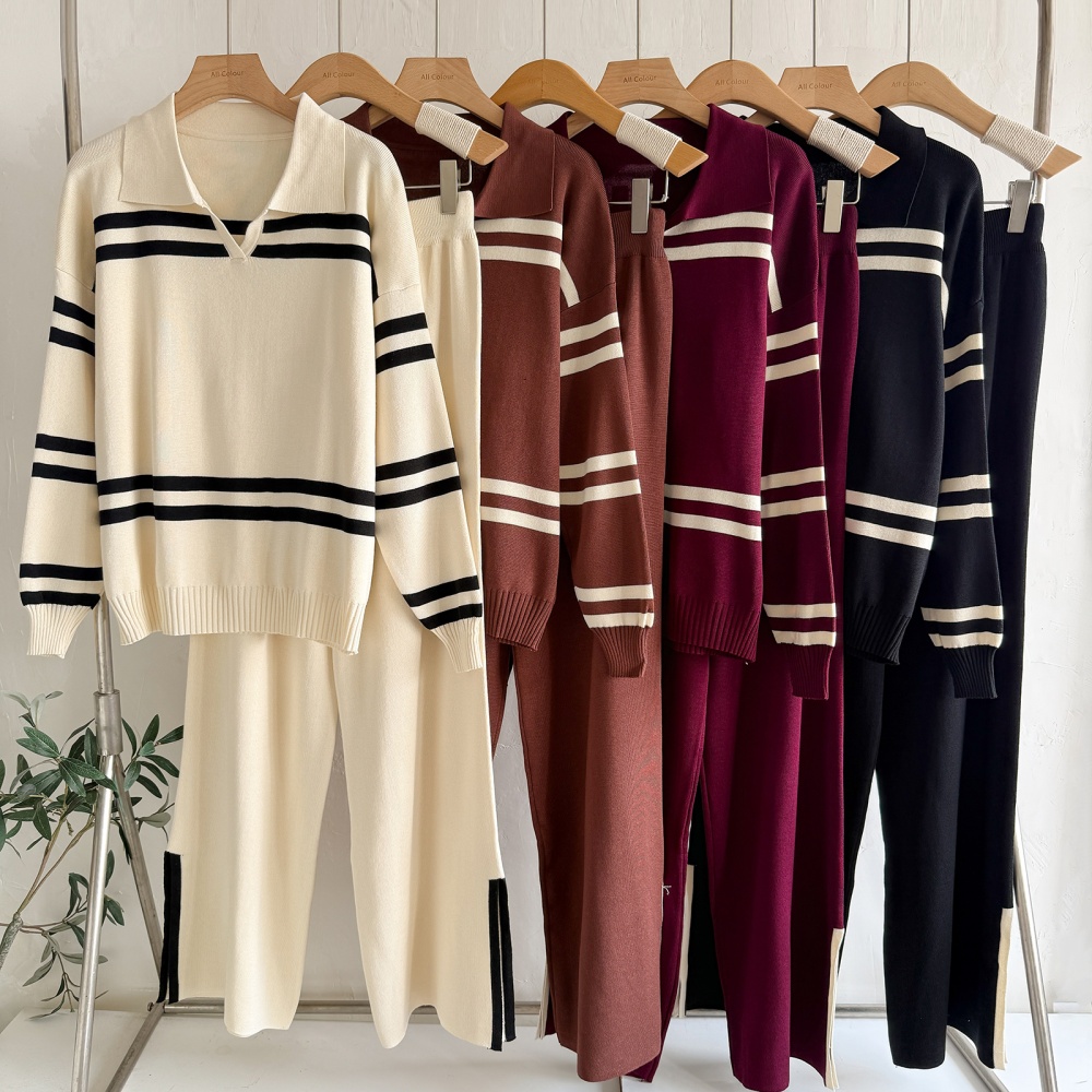 Lazy Casual loose knitted sweater a set for women