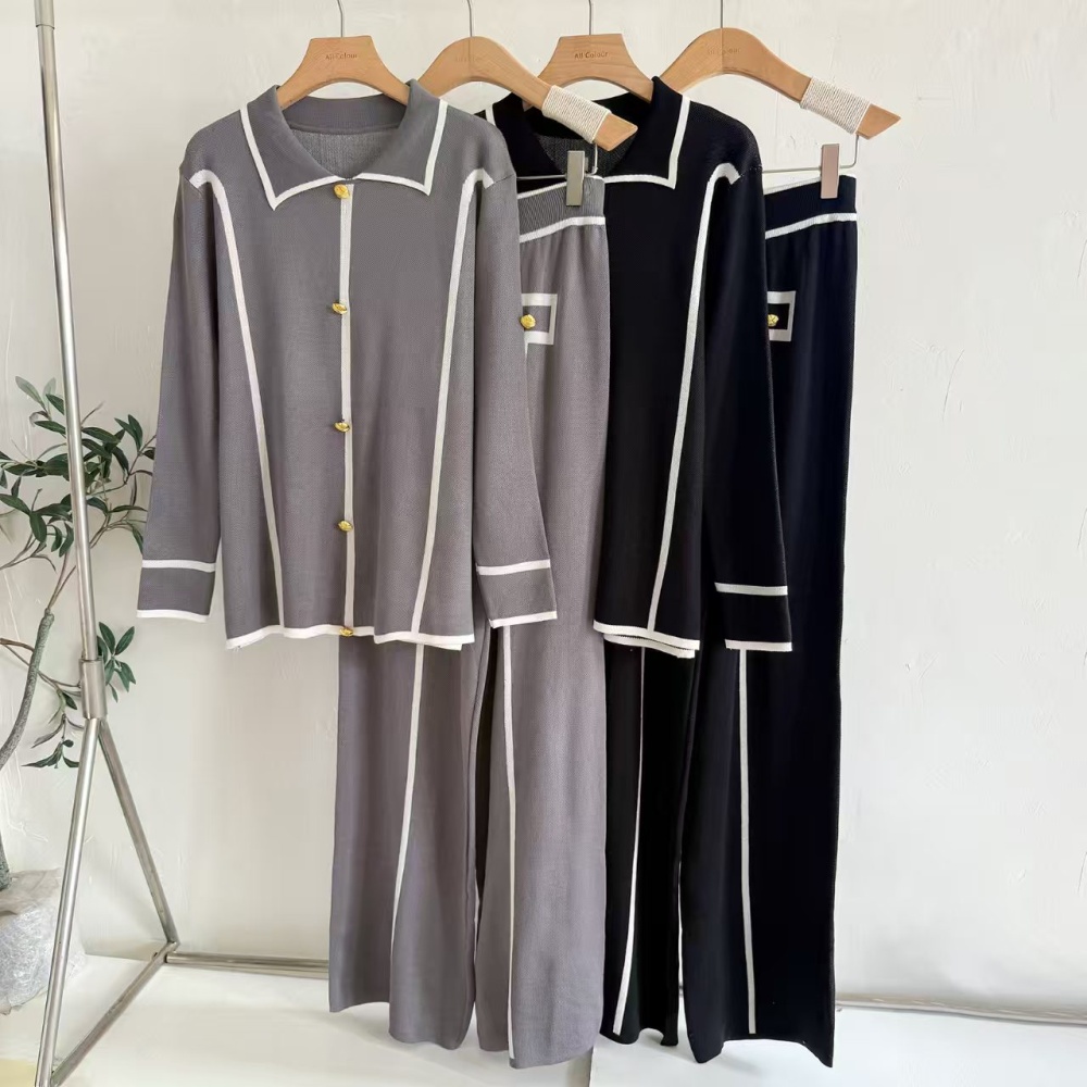 Temperament knitted fashion tops 2pcs set for women