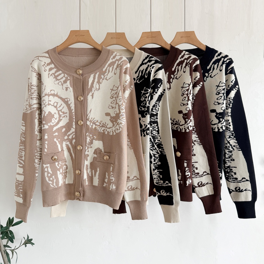 Knitted wide leg pants sweater 2pcs set for women