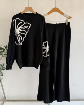 Wide leg pants 2pcs set for women
