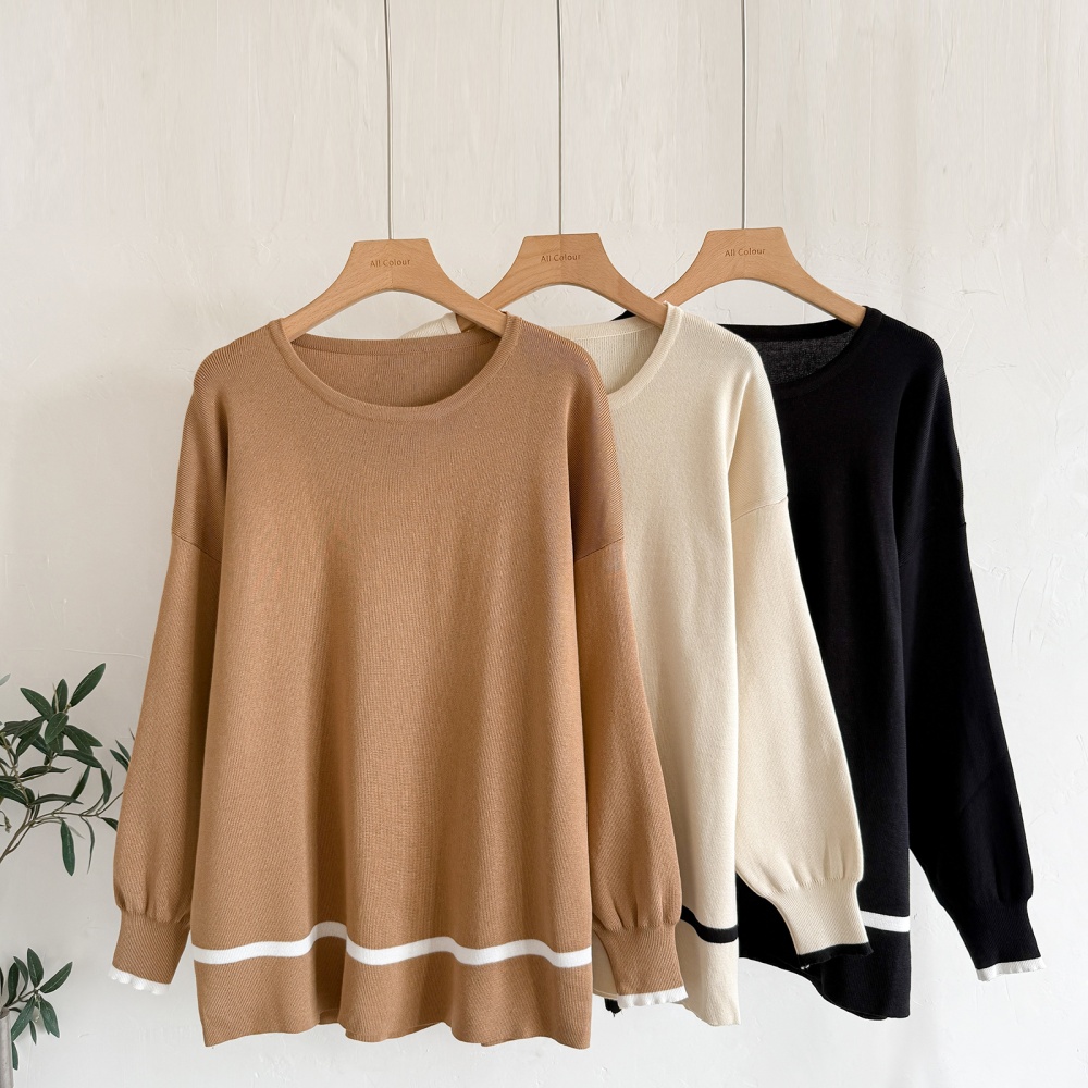 Split sweater knitted wide leg pants 2pcs set for women