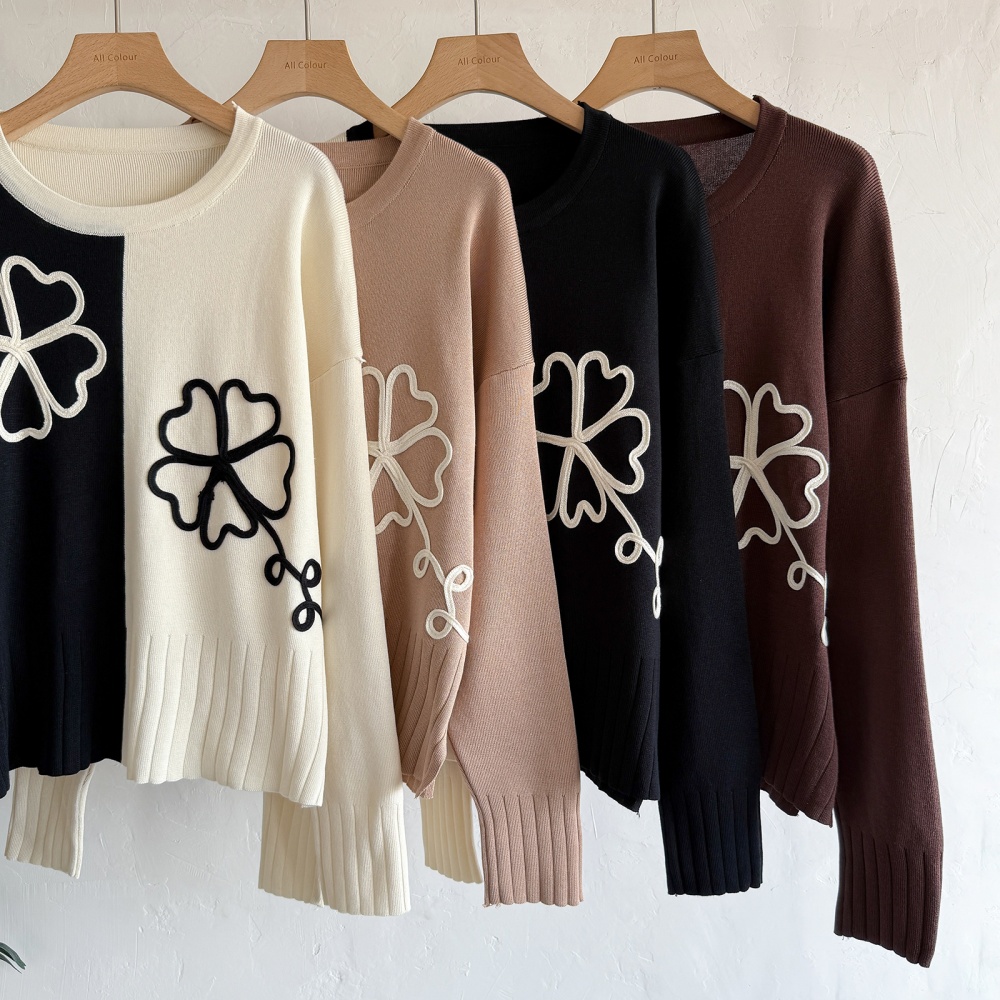 Loose wide leg pants knitted tops 2pcs set