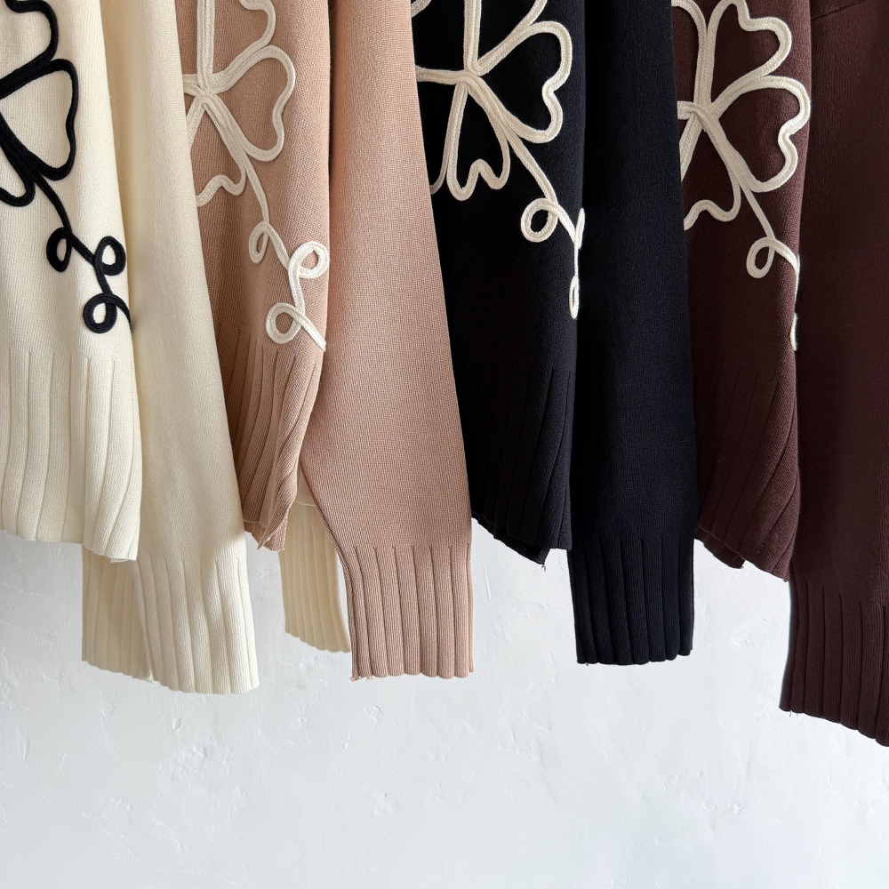 Loose wide leg pants knitted tops 2pcs set