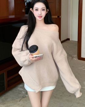 Casual lazy tops irregular autumn and winter sweater