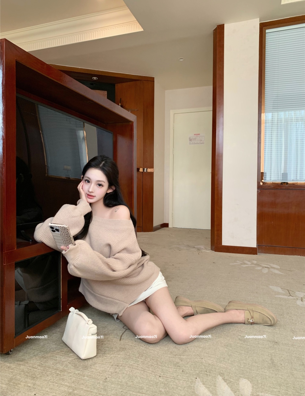 Casual lazy tops irregular autumn and winter sweater