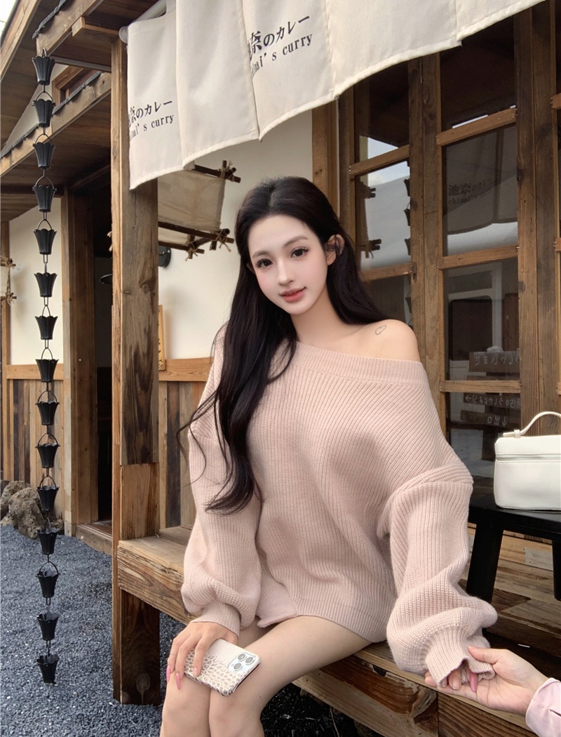 Casual lazy tops irregular autumn and winter sweater