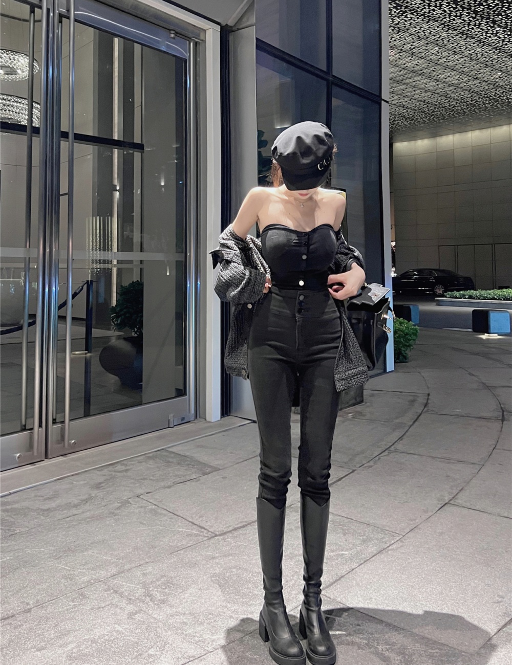 Slim all-match pencil pants spicegirl peach jeans for women