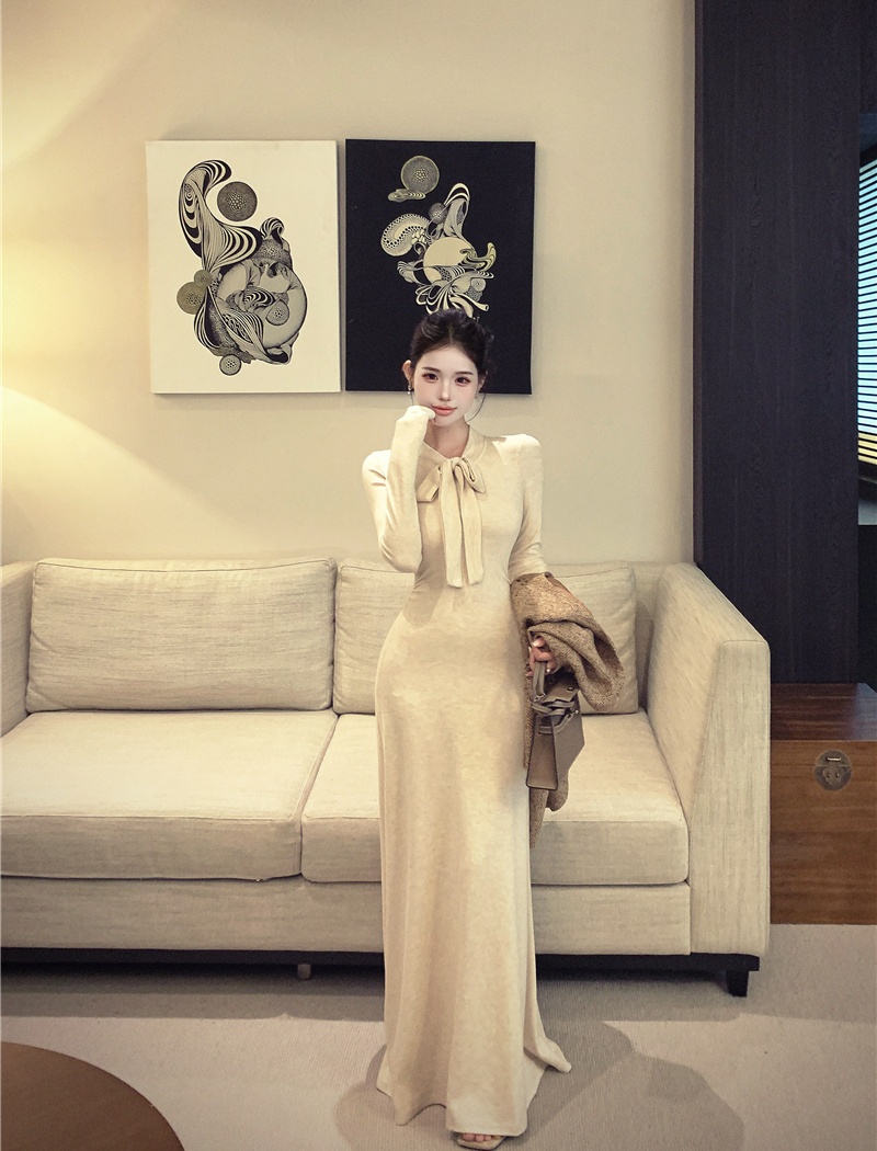 Bottoming France style cloak temperament dress 2pcs set