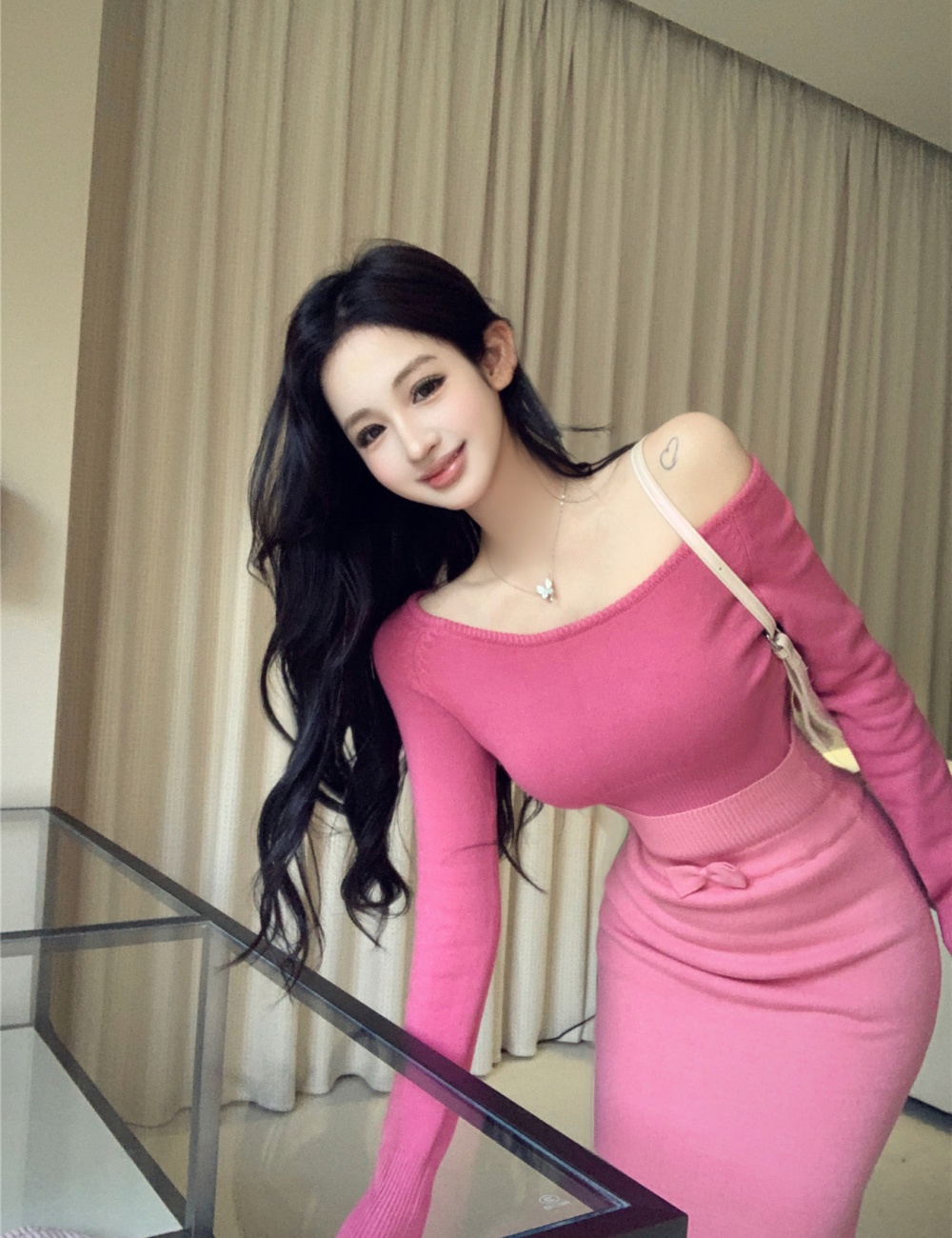 Long sleeve skirt autumn tops 2pcs set for women