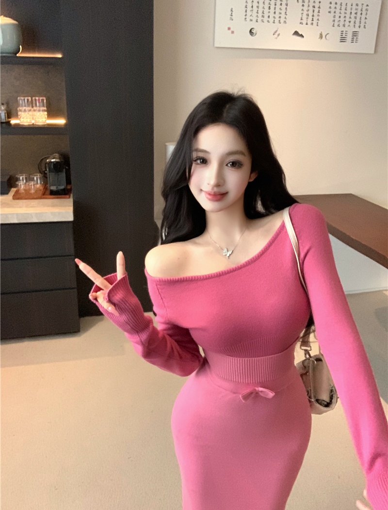 Long sleeve skirt autumn tops 2pcs set for women