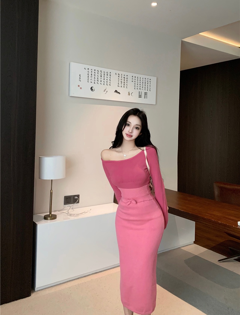 Long sleeve skirt autumn tops 2pcs set for women