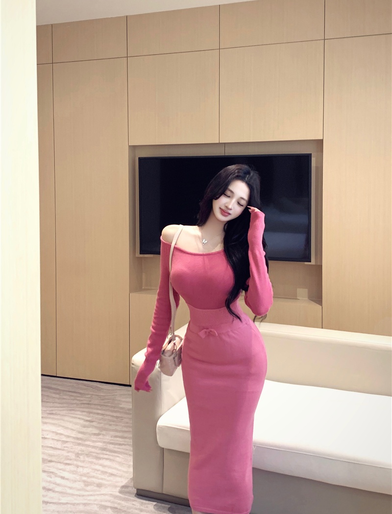 Long sleeve skirt autumn tops 2pcs set for women