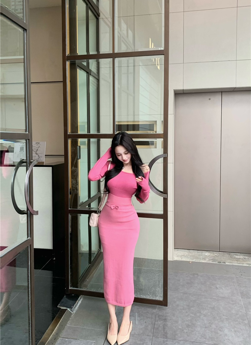 Long sleeve skirt autumn tops 2pcs set for women