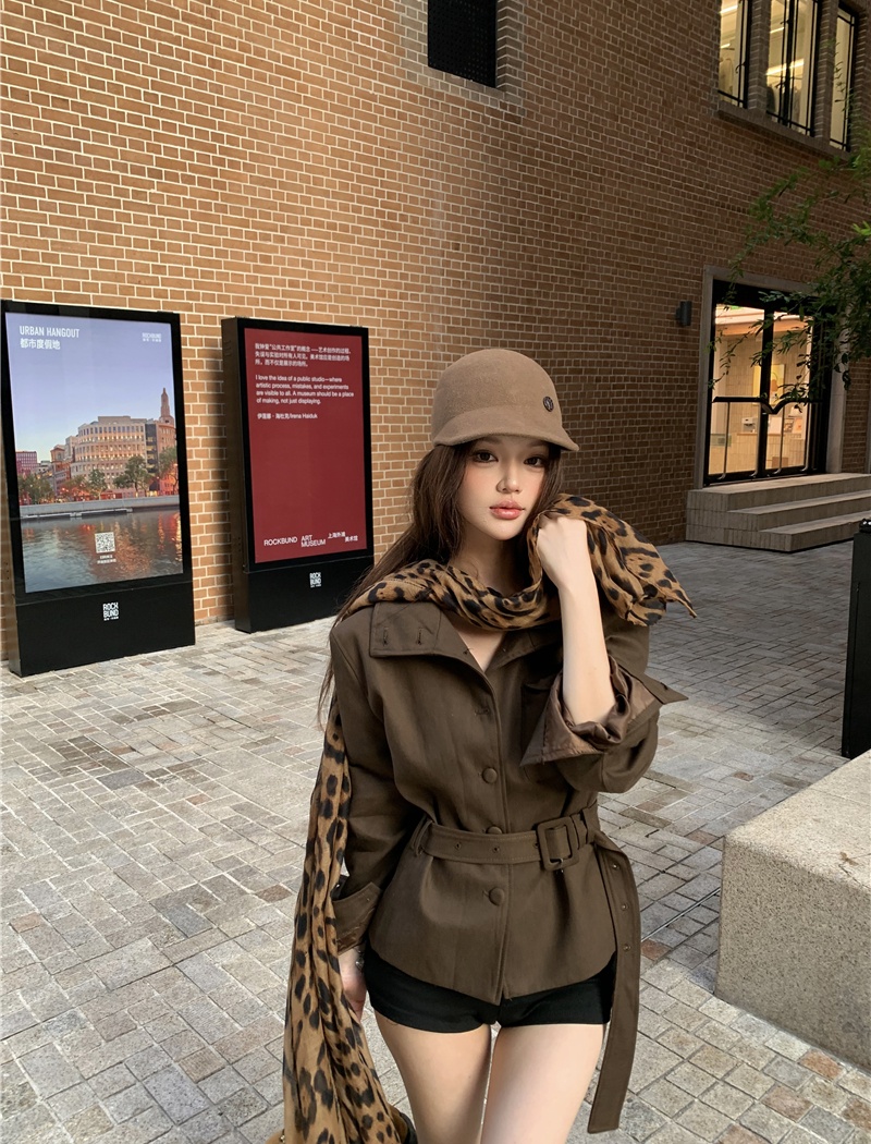British style retro coat temperament long sleeve tops