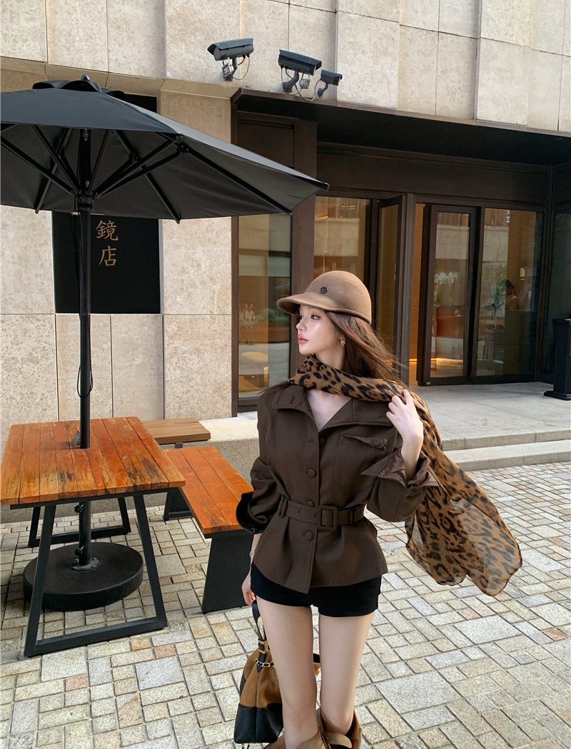 British style retro coat temperament long sleeve tops