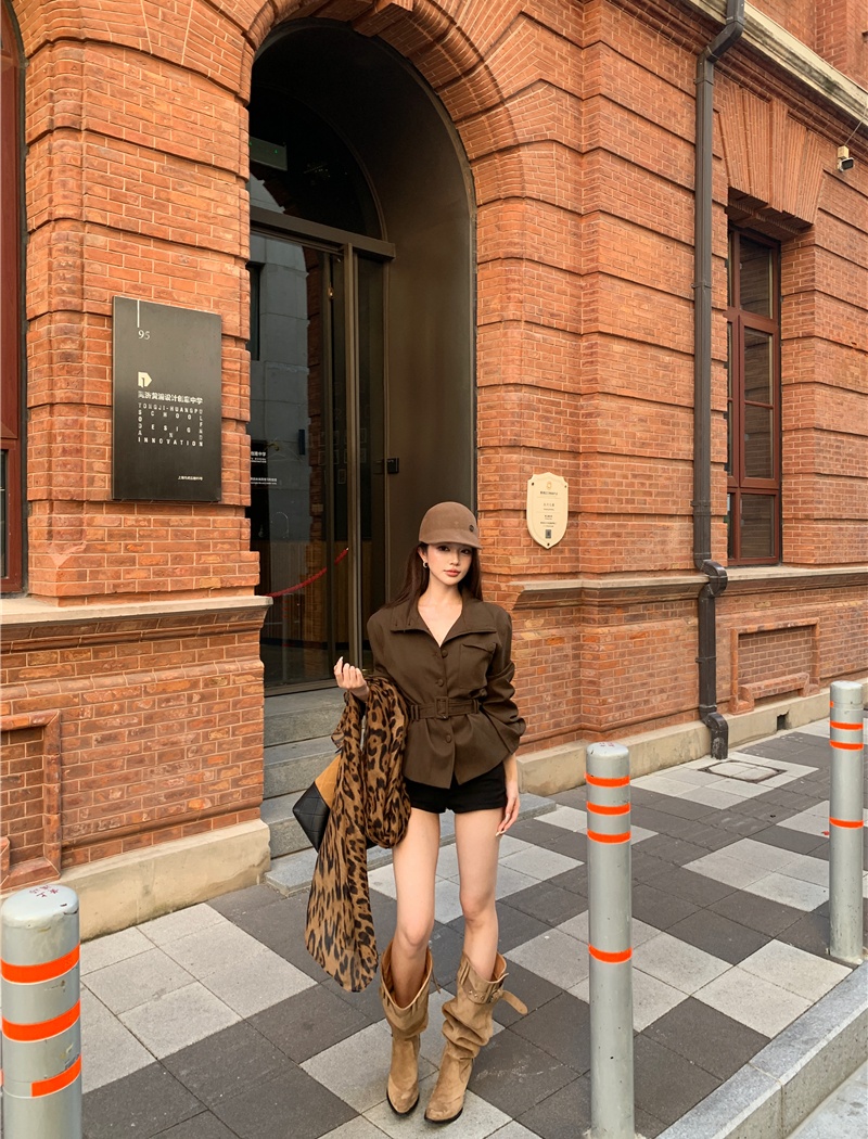 British style retro coat temperament long sleeve tops