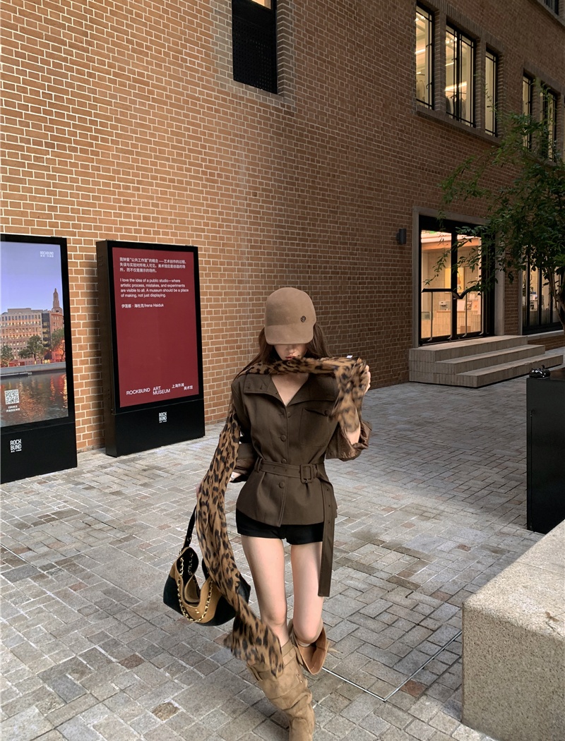 British style retro coat temperament long sleeve tops